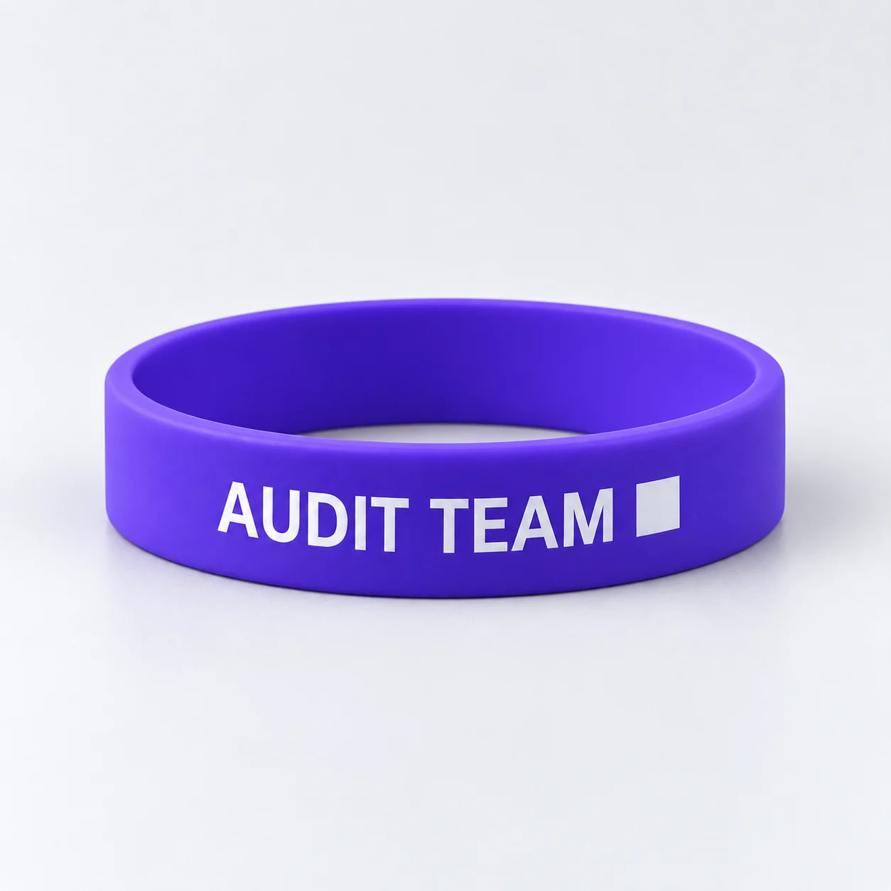Purple Audit Team silicone wristband
