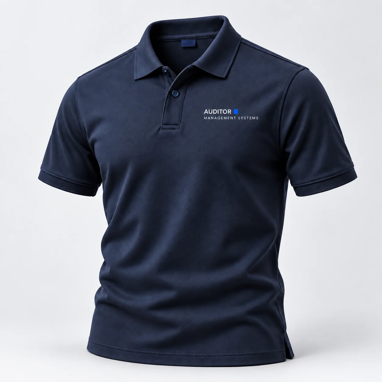 Dark navy Auditor Management Systems polo shirt